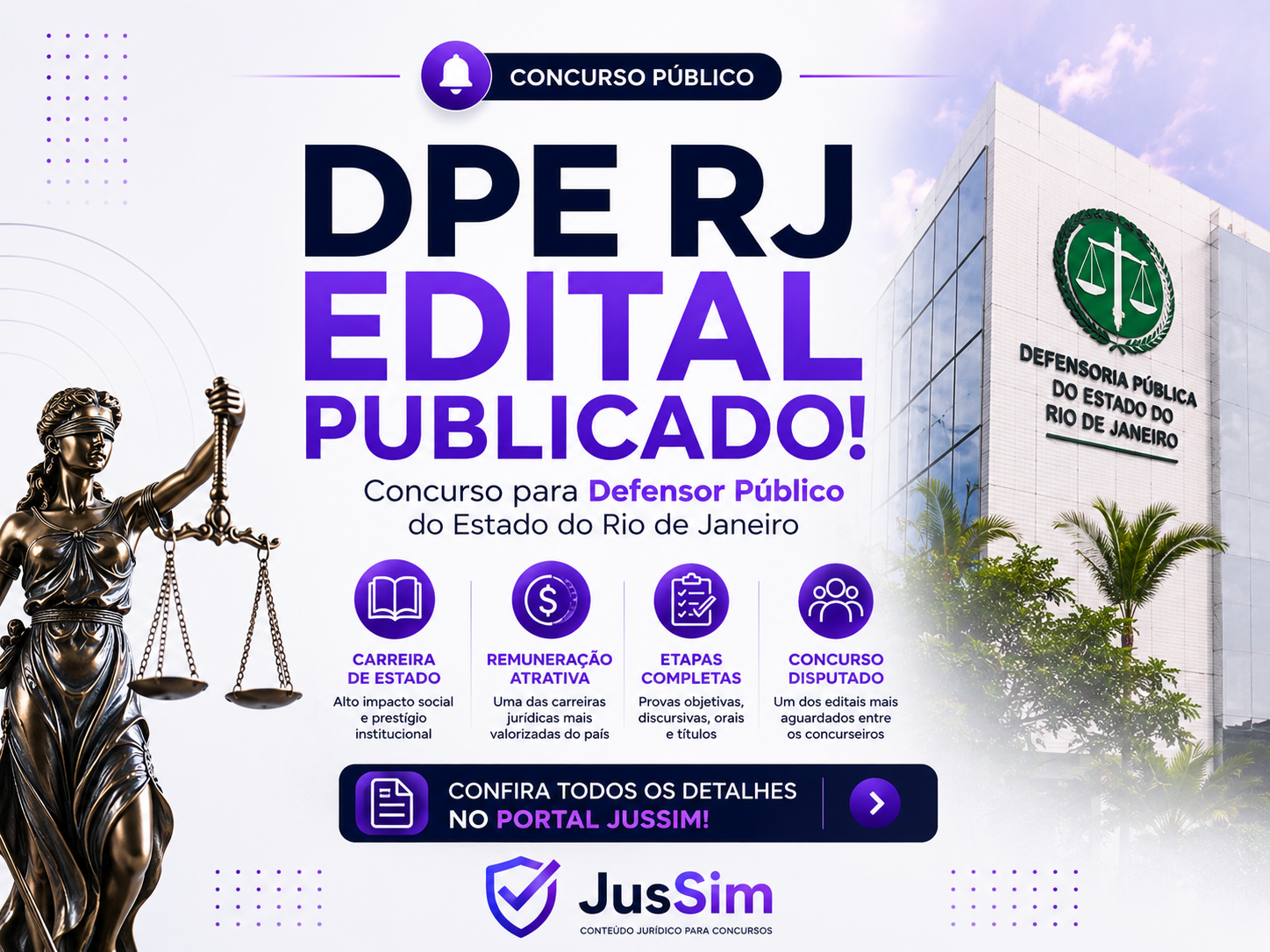 DPE RJ publica edital para Defensor Público